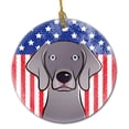 thumbnail image 1 of American Flag and Weimaraner Ceramic Ornament, 1 of 3