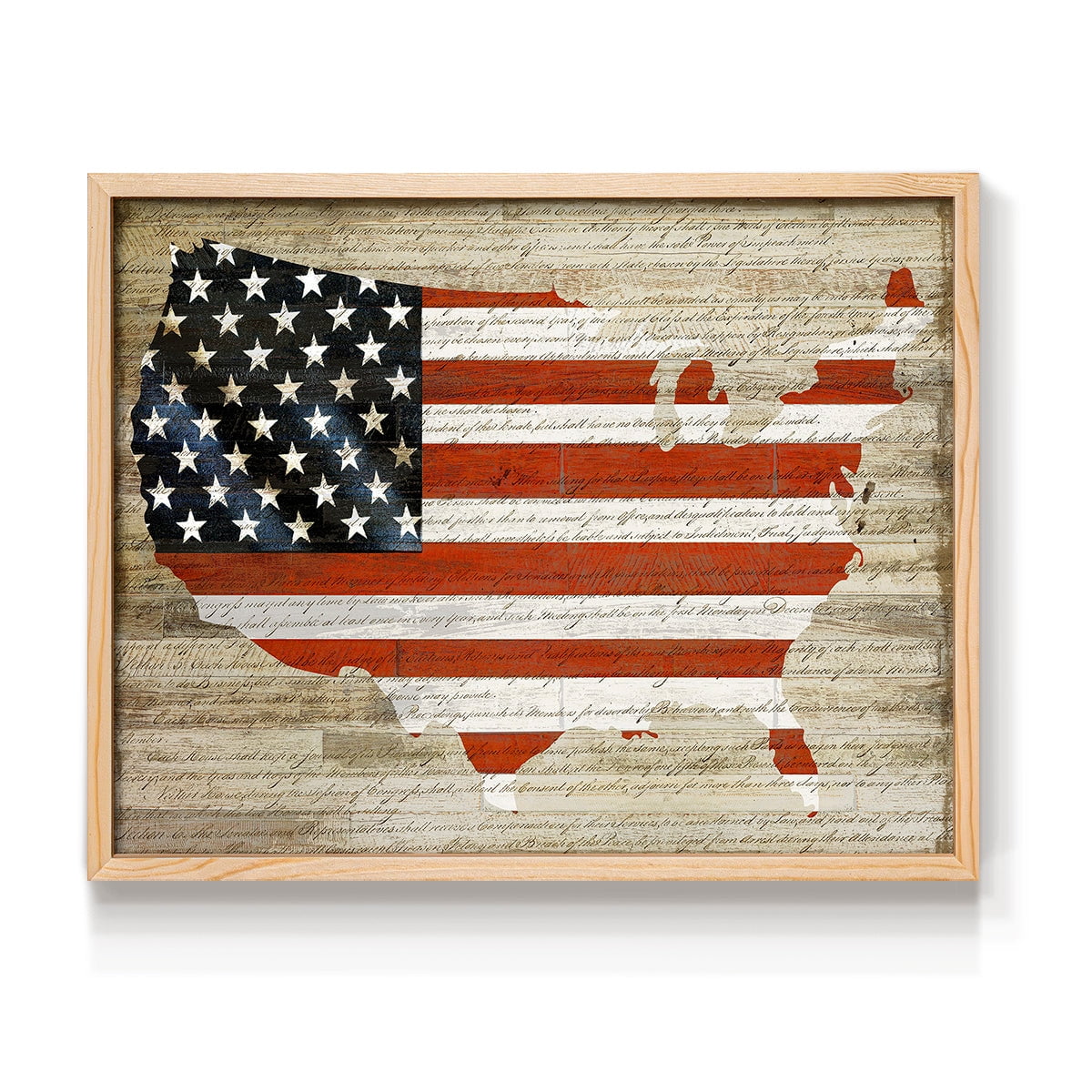 American Flag by Daniela Santiago - Restickable Framed Giclée Print