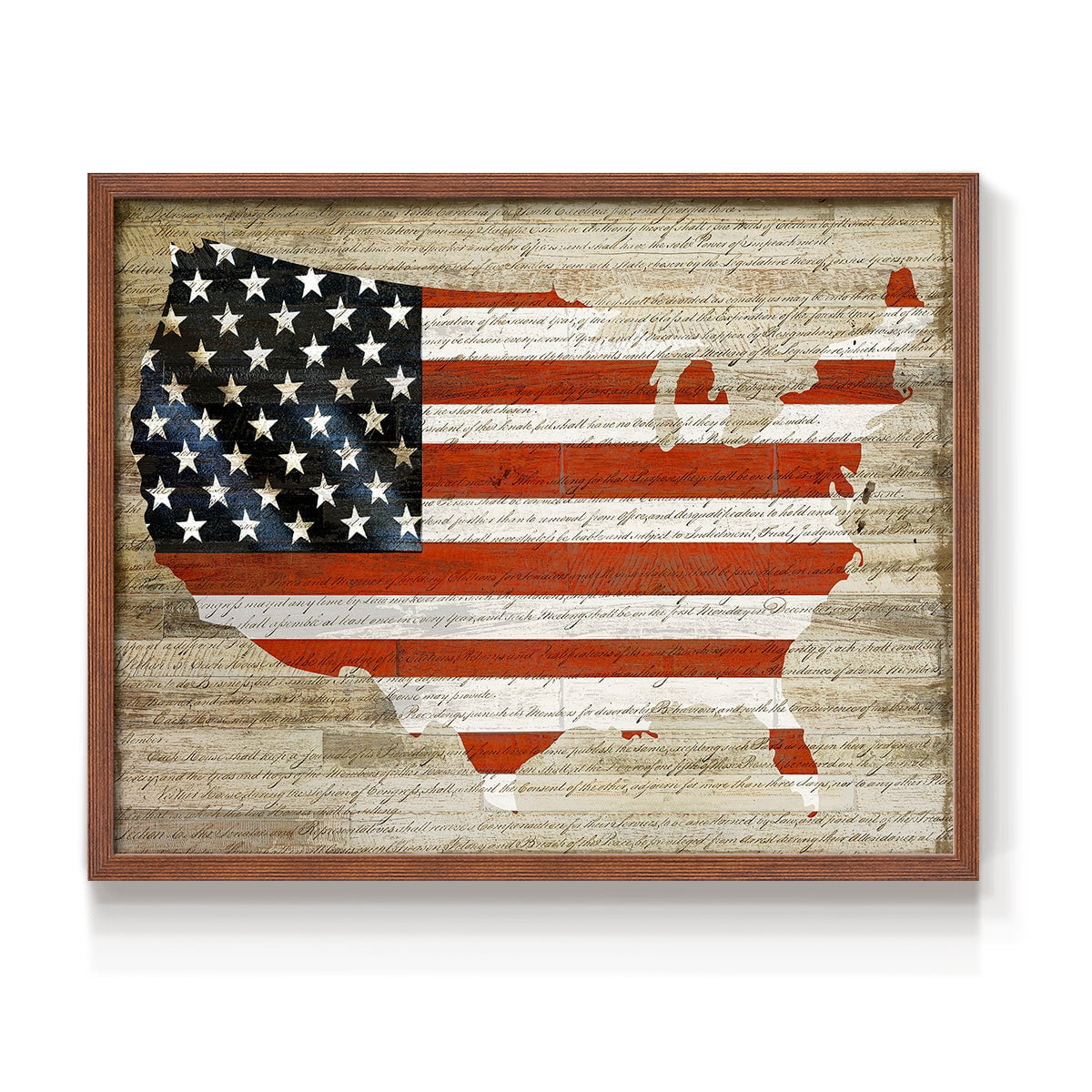 American Flag by Daniela Santiago - Restickable Framed Giclée Print