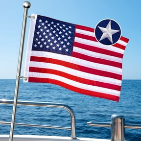American Flag for Boat 12x18 Inch, Heavy Duty Tough Nylon Nautical US Flags Outdoor for Yacht Cabin