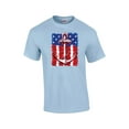 thumbnail image 1 of American Flag with Anchor Adult Short Sleeve T-shirt-Lightblue-6Xl, 1 of 4