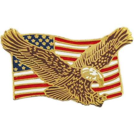 Eagle Emblems P15705 Pin - USA, Flag, Eagle - 1.125 in.