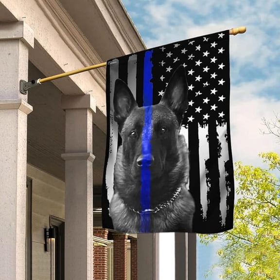American Flags, Belgian Malinois, Police Dog, K9 Fla - 4th of July Decorations for Home, Garden, House Flag USA House Garden Flags Premium Polyester, Decorative Outdoor Flags