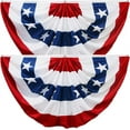 thumbnail image 1 of American Flags Bunting 1.5 X 3 FT,4th Of July Decorations Outdoor,Fourth Of July Bunting Flag Banners,USA Flags Pleated Fan Flag,Patriotic Bunting For Outside,Red White And Blue Buntings Decor, 1 of 8