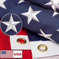 thumbnail image 1 of American Flags for Outside 3ft x 5ft, Heavy Duty US Flag with Embroidered Stars, Thicken Nylon USA Flag with Sewn Stripes Brass Grommets US Flags 3ft x 5ft Outdoor Made for USA High Wind All Weather F, 1 of 7