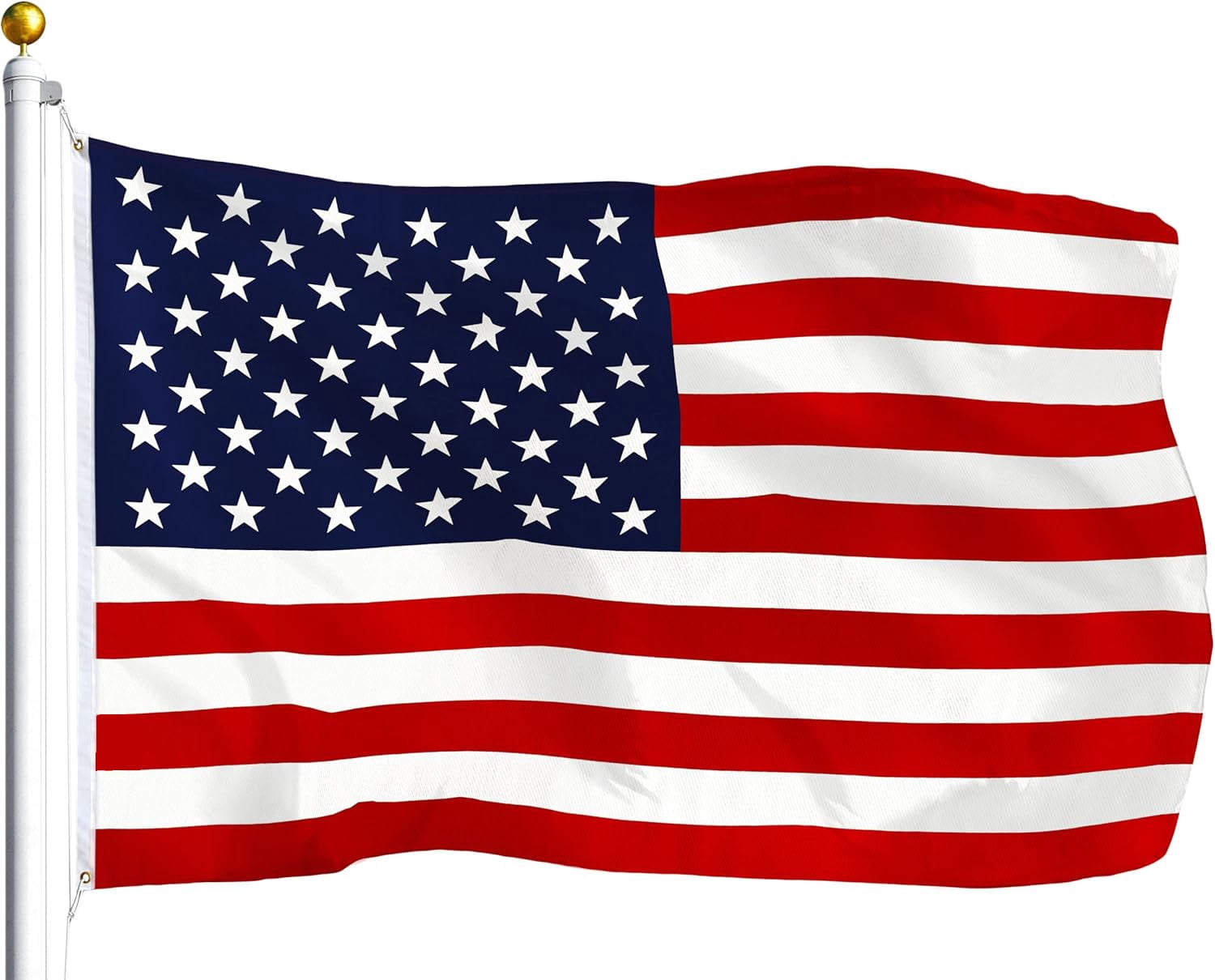 American Flags for Outside 4X6 FT Double Sided Prined USA Flags Polyester US United State Flags Canvas with Stars and Stripes Flag with 2 Brass Grommets Outdoor Indoor Decor