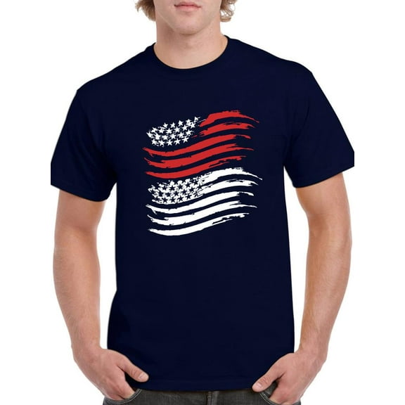 American Flags T-Shirt Men -Smartprints Designs, Male x-Large