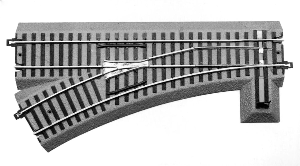 American Flyer 6-49868 S Left Hand R-20 FasTrack Manual Switch Turnout ...