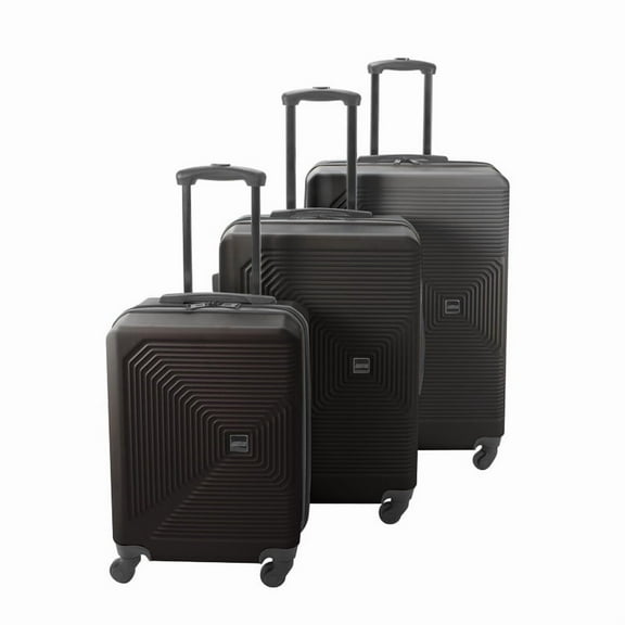American Flyer Knox 3-Piece Hardside Luggage Set, Black