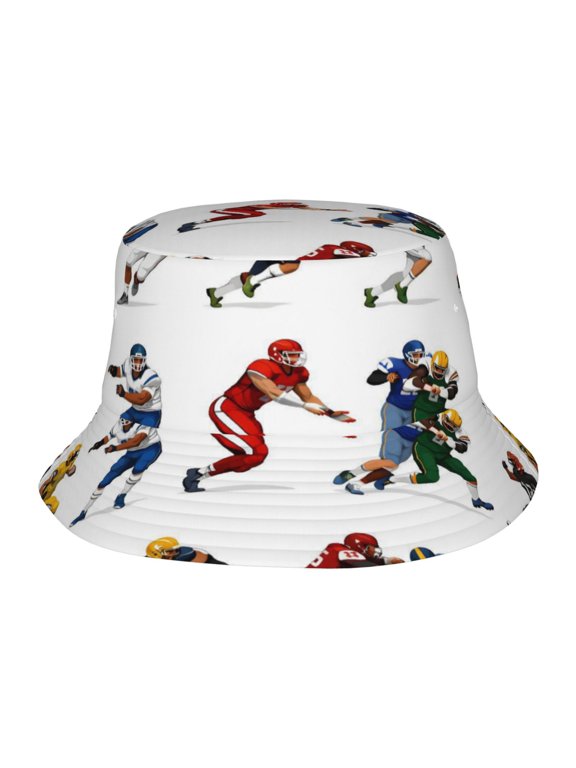 American Football Action Super Bowl Fisherman's Hat Lightweight and Breathable Sun Hat Suitable for Both Men and Women
