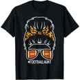 thumbnail image 1 of American Football Aunt Leopard Bun Family Aunty Auntie Women T-Shirt, 1 of 3