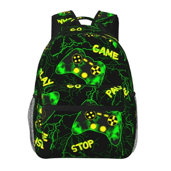 Joysticks Grunge Kids School Backpack for Boys Girls,Travel Laptop Backpacks Book Bag Hiking Camping Daypack Age 5-10