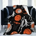 American Football Ball in Fire and Water Throw Blanket Ultra Soft Warm