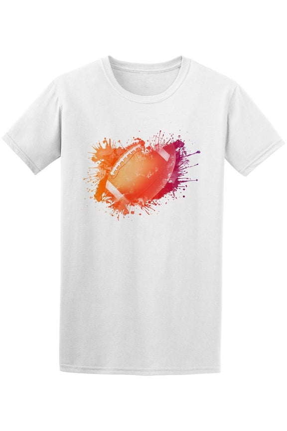 American Football Ball Splash T-Shirt Men -Image by Shutterstock, Male Small
