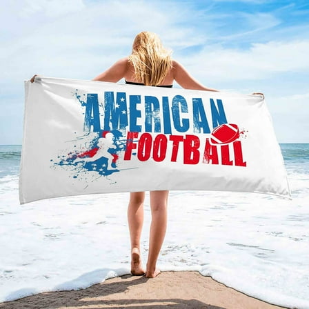 American Football Beach Towel Bath Towel Soft Towels for Adults，Absorbent Swim Surf Bath Pool Gym Towels