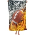 thumbnail image 1 of American Football Beach Towel Large Sand Free Quick Dry Ball Sport Bath Towels Gift for Men Boys Pool Bathroom Swimming Travel, 1 of 7