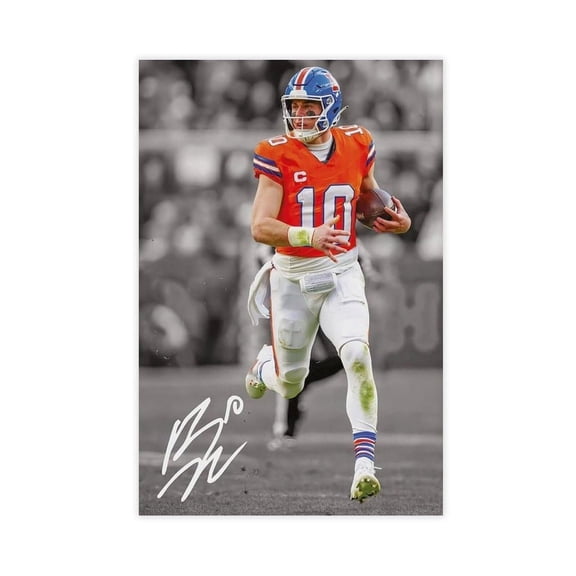 American Football Bo Nix Posters Sports Star98 Canvas Poster