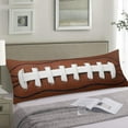 thumbnail image 1 of American Football Body Pillow Cover Rugby Leather Lace Fun Traditional Sport Ball Long Pillow Case Protector with Zipper Decorative Rectangle Soft Large Pillow Cases Covers for Bedding,Couch 20"x54", 1 of 4