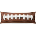 thumbnail image 1 of American Football Body Pillow Cover Rugby Leather Lace Fun Traditional Sport Ball Long Pillow Case with Zipper Decorative Soft Bedding Pillowcase Rectangle Cushion Pillow Case for Bedroom,Sofa,20"x54", 1 of 6