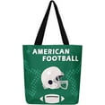 American Football Canvas Tote Bag Ball Helmet Star Rugby Duffle Bag