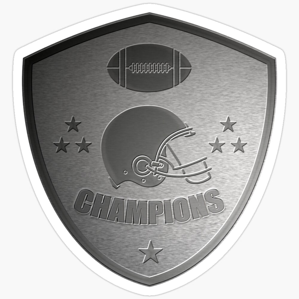 American Football Champions Shield Sticker Baseball Sticker, Football ...