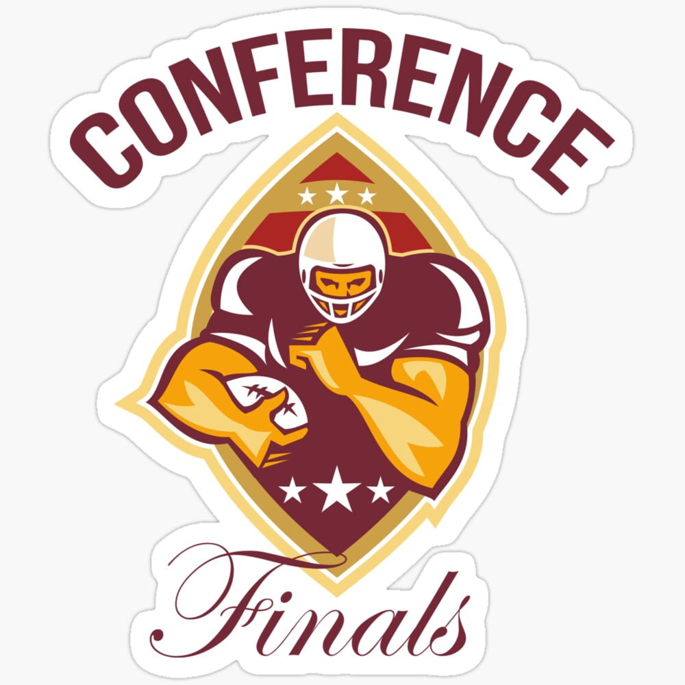 American Football Conference Finals Ball Sticker Baseball Sticker ...