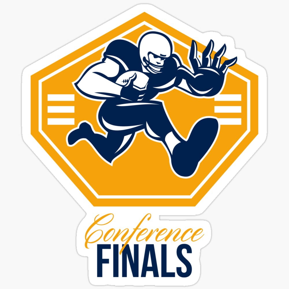 American Football Conference Finals Shield Retro Sticker Baseball ...