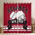 thumbnail image 1 of American Football Curtains & Drapes Christmas Gifts For Women, 3D Football Helmet Sports Curtains 42''Wx90''L American Football City 30%-50% Blackout Curtains For Bedroom (Atlanta), 1 of 6