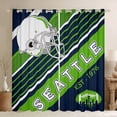 thumbnail image 1 of American Football Curtains for Living Room, Sports Ball Game Curtains & Drapes Rugby Competition Game 30%-50% Blackout Curtains, American Football City Style Window Treatments 42''Wx84''L(Seattle), 1 of 6