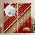 thumbnail image 1 of American Football Curtains Sports Ball Game Curtains & Drapes 42''Wx63''L, Rugby Competition Game 30%-50% Blackout Curtains, American Football City Themed Window Curtains(San Francisco), 1 of 6