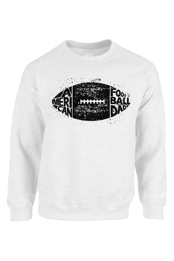 American Football Dad Black Vintage Graphic Sweatshirt - Father's Day Men's Crewneck - Father's Party Sweater Gifts for Men