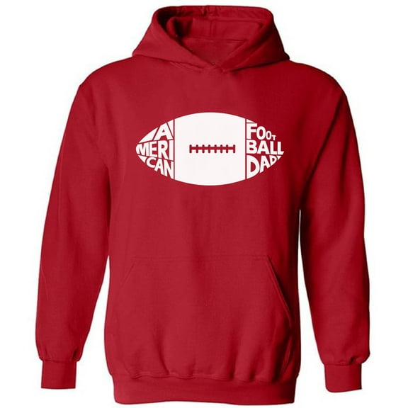 American Football Dad White Father's Day Men's Hooded Sweatshirt - Happy Father's Day - Family Holiday Father's Day Hoodie for Men