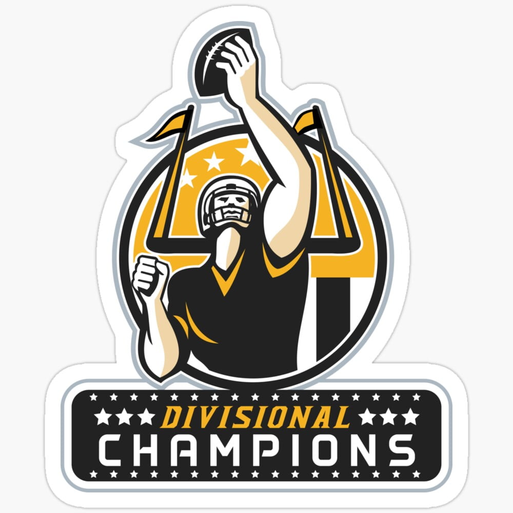 American Football Divisional Champions Retro Sticker Baseball Sticker ...