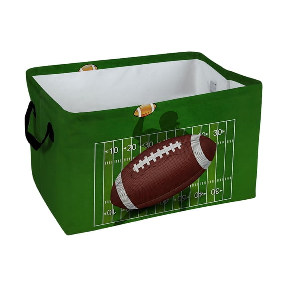 American Football Field Pattern Storage Baskets Storage Boxes Home Decor Storage Clothes Organization And Storage Holiday Gifts, Laundry Hamper, Car Storage Basket Camping Picnic, Shelf Baskets