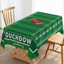 American Football Field Tablecloth Game Time Touchdown Sport Themed Party Decoration Kitchen Dining Room Home Rectangular Table Cover 60×84inches