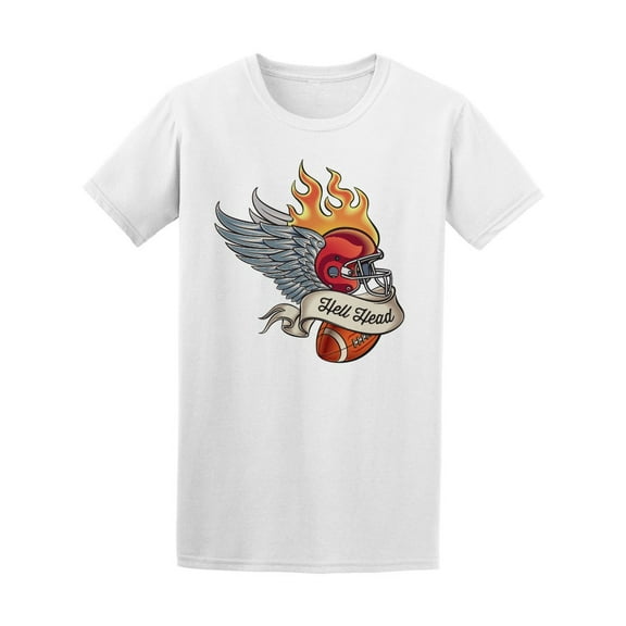 American Football Flaming Helmet Tee Men's -Image by Shutterstock