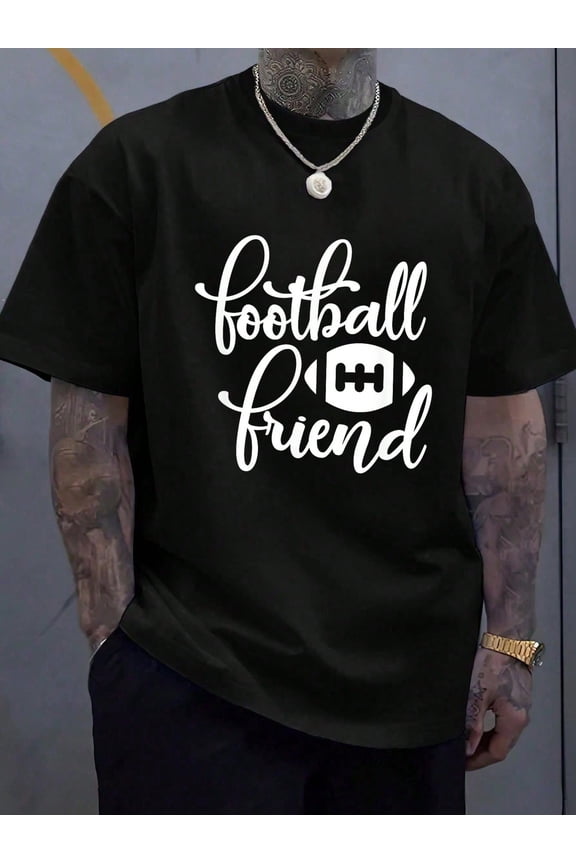 American Football Friend Player Funny T-Shirt - 100% Cotton Summer Clothes For Men, Perfect For Daily Wear, Hiking, And Travel