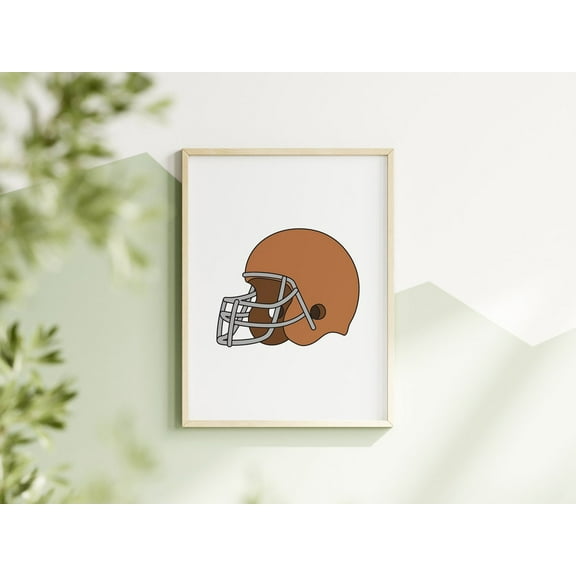 American Football Helmet Print // Sports Wall Art, Football Poster, Sports Prints, Boys Room Decor, Boys Room Wall Art, Wall Art, Modern Wall Decor, 8x12 UNFRAMED