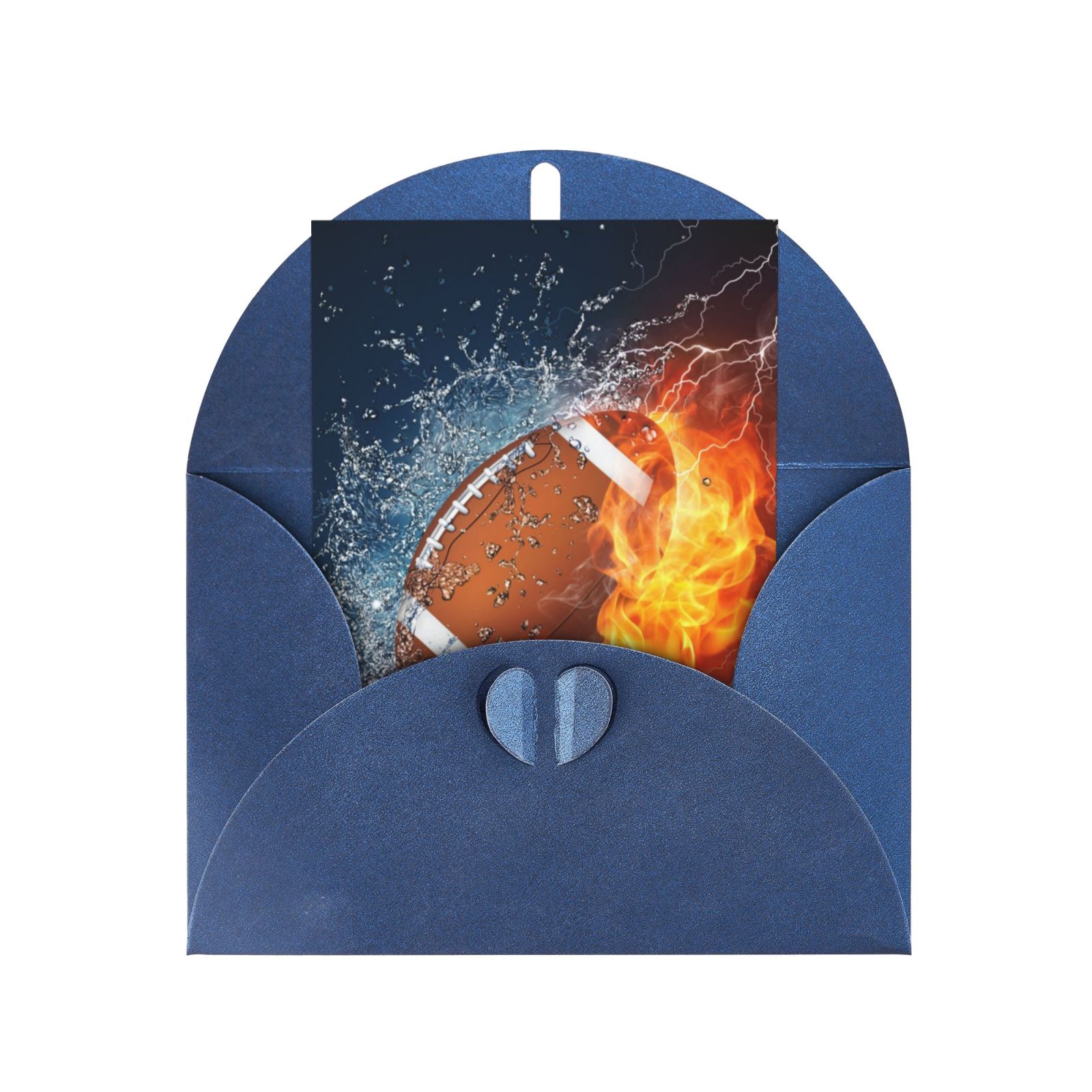 American Football In Fire And Water Birthday Cards Blank Cards Greeting