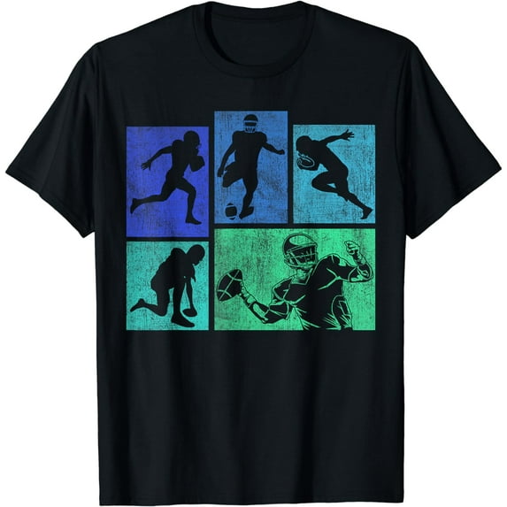 American Football Kids Boys Mens Football Player T-Shirt