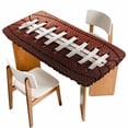 thumbnail image 1 of American Football Laces Table Cloths for 5 Foot Rectangle Tables, Classic Rugby Sports Patio Waterproof Elastic Fitted Tablecloths, Washable Rectangular Table Cover for Camping, 1 of 8