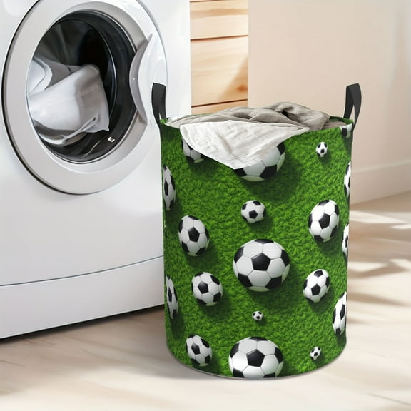American Football Laundry Basket - Foldable Laundry Basket Handbag Storage Bucket Toy Storage Box, Suitable for Bathrooms, Bathroom Decorations and Accessories, Laundry Basket
