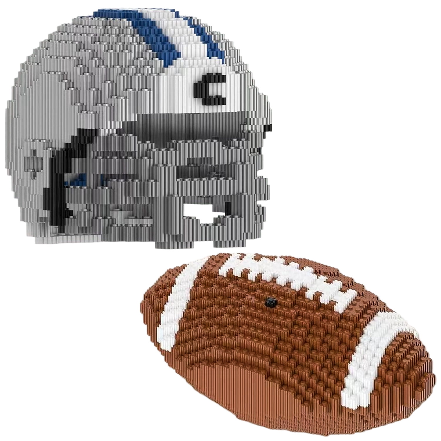 American Football Micro Building Blocks Set - Ball & Helmet 3D Model ...