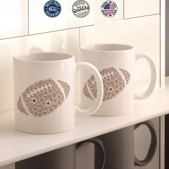 American Football Mug, Game Day Coffee Cup, Cute Autumn Sports Mug Gift for Football Lovers