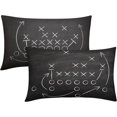 thumbnail image 1 of American Football Pillow Cover Set of 2 12x20 Inch Tactics Chalk Blackboard Drawing Linen Polyester Decorative Throw Pillow Case Cushion Cover for Bedroom Sofa Living Room Couch Chair Office, 1 of 6