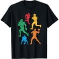 thumbnail image 1 of American Football Player Boys Girls Kids Football T-Shirt, 1 of 4