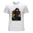 thumbnail image 1 of American Football Player Holds the Ball Men's Graphic Tee for Sports Fans, 1 of 5