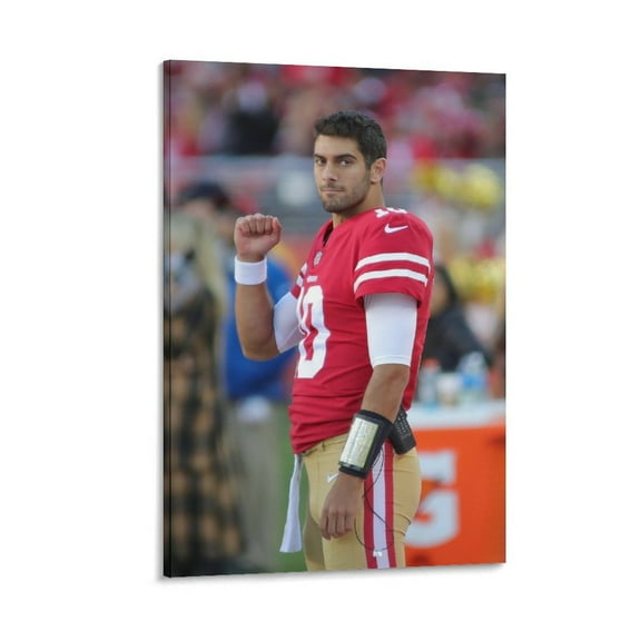 American Football Player Jimmy Garoppolo Canvas Wall Art Canvas Wall Art Poster Decorative Bedroom Modern Home Print Picture Artworks Posters 08x12inch(20x30cm)