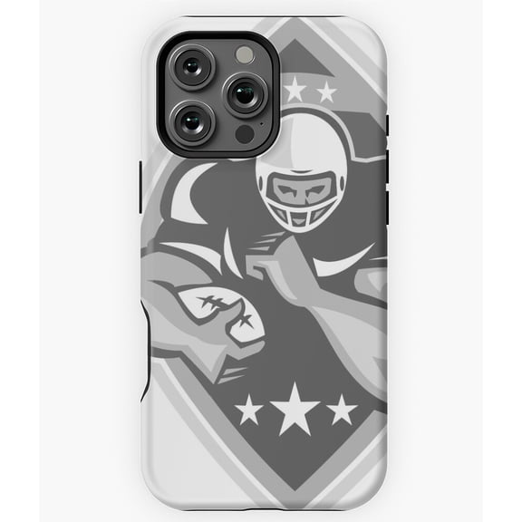 American Football Player Running Phone Case for iPhone 16 15 14 13 12 11 Pro Max