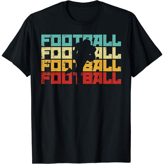 American Football Player Silhouette Retro Men Women Kids T-Shirt